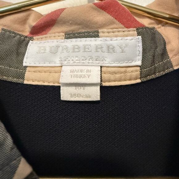 Burberry Children Navy Short Sleeve Polo T-shirt Size 10Y - Picture 5 of 7
